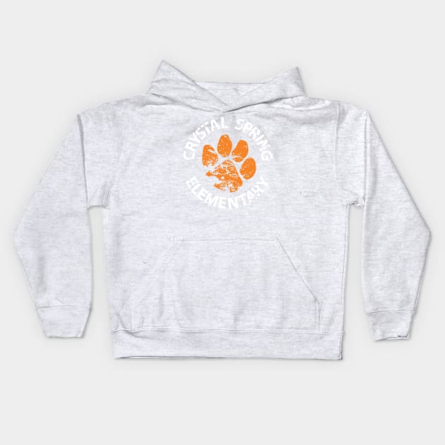 Crystal Spring Elementary Orange Logo Kids Hoodie by CrystalSpringElem